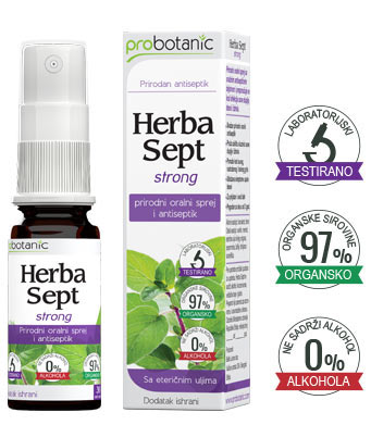 Herba Sept strong prirodni rastvor za ispiranje usta i ždrela